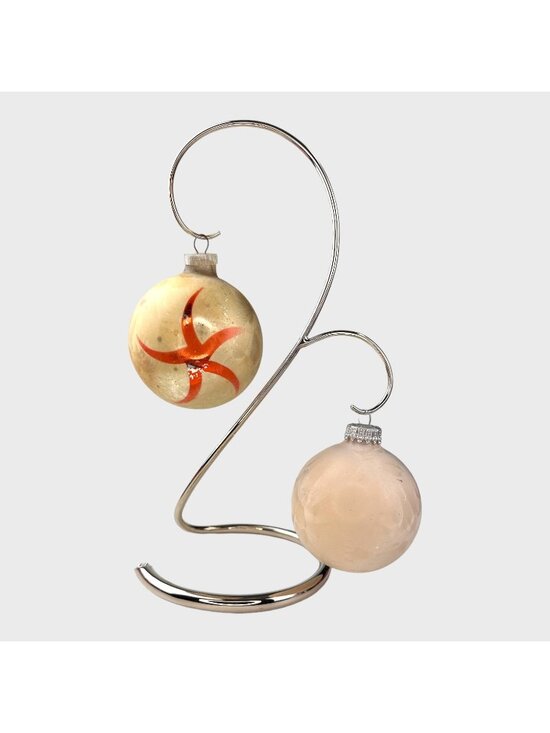 West Germany Other - Vintage West Germany Glass Ball Ornaments Set Of 2 Hand-Painted Red & Gold Holid